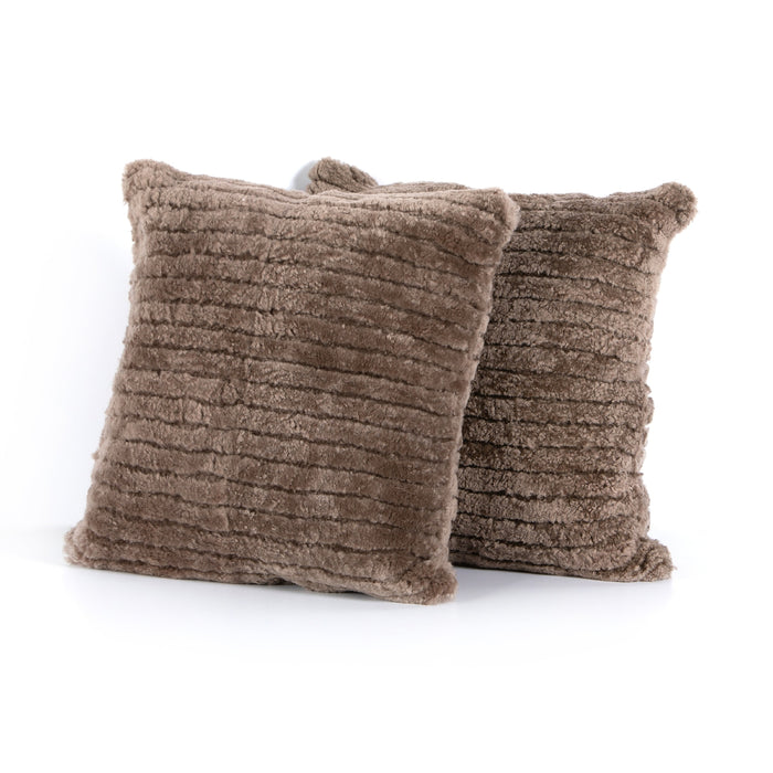 Banded Sheepskin Pillow