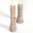 Rosette Taper Candlesticks - Set of 2
