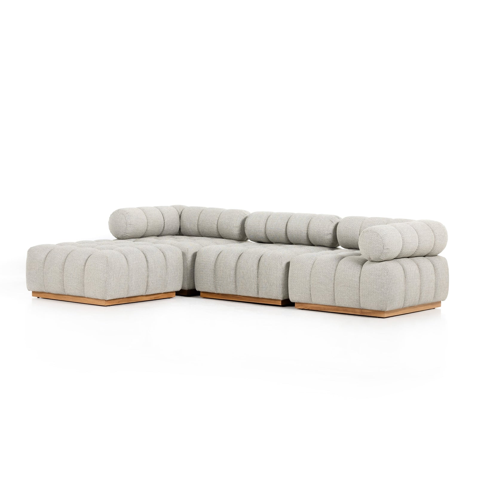 Roma Outdoor 3 PC Sectional with Ottoman
