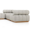 Roma Outdoor 3 PC Sectional with Ottoman