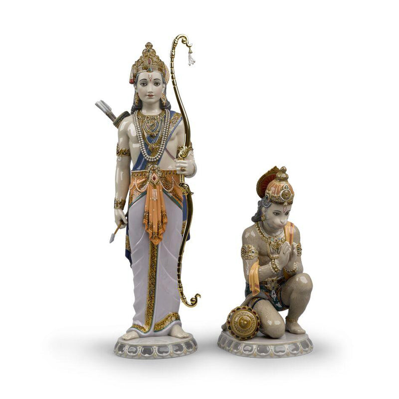 Lladro Lakshman and Hanuman Sculpture Limited Edition — Grayson Living