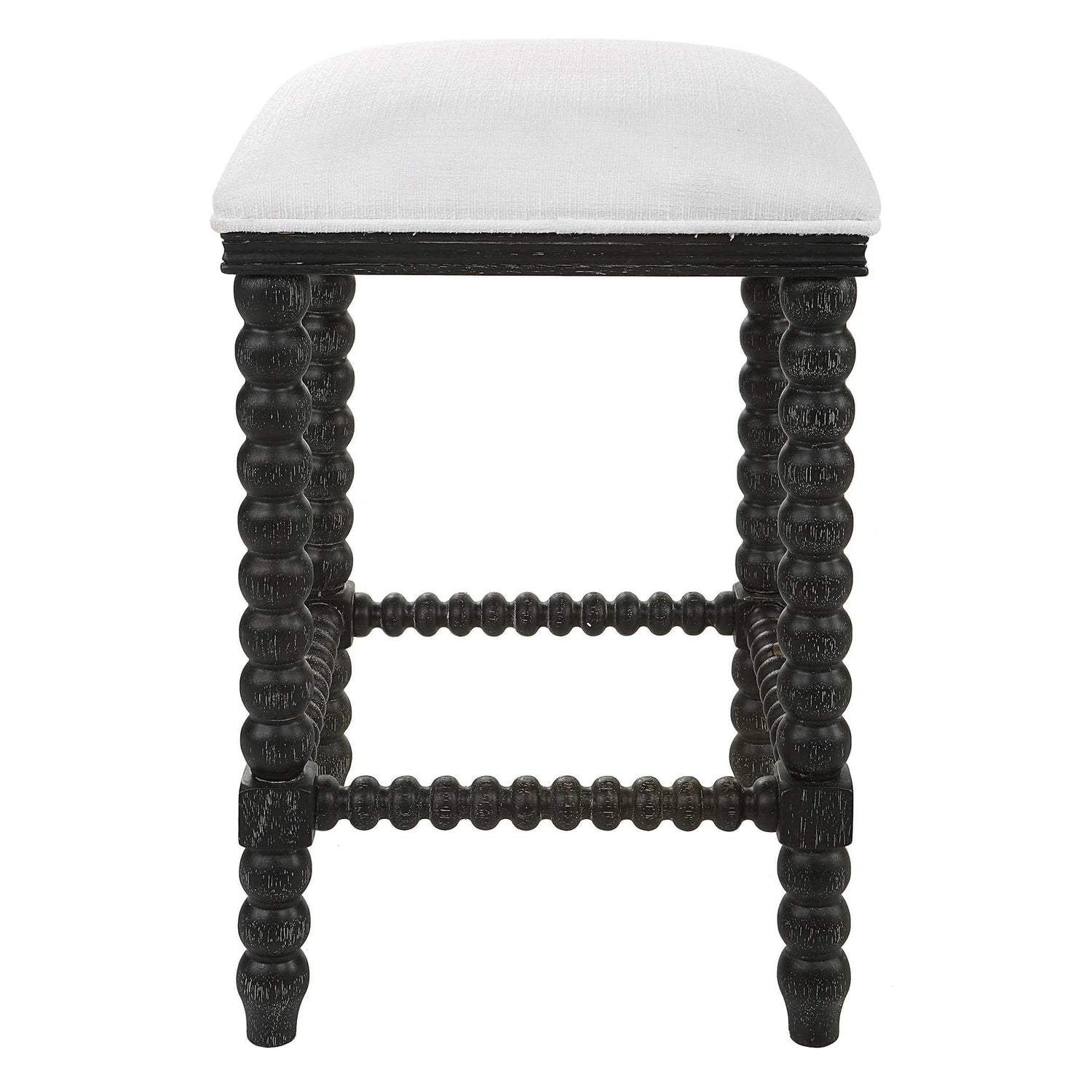 Uttermost Pryce Black Backless Counter Stool