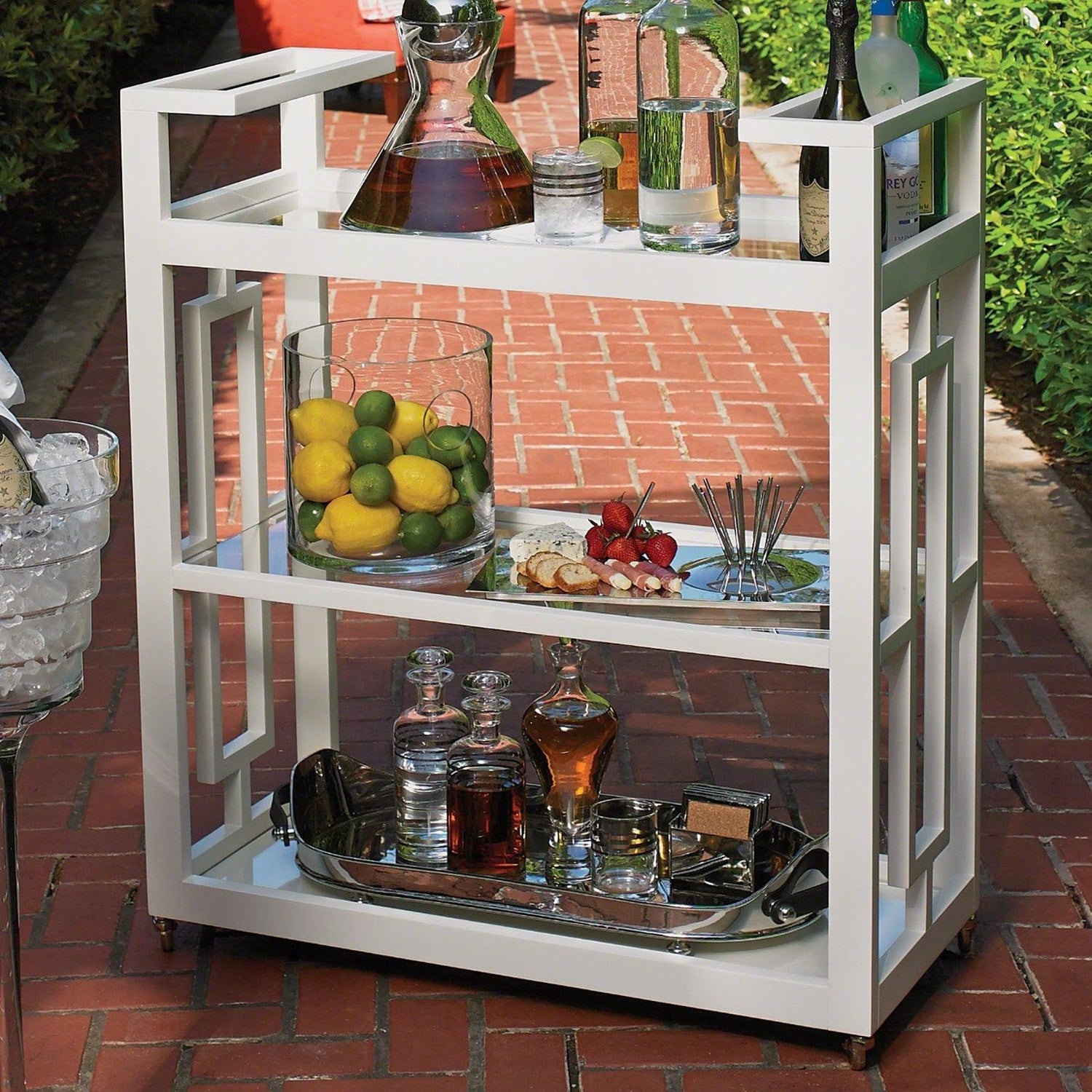 Global Views Grid Block Bar Cart