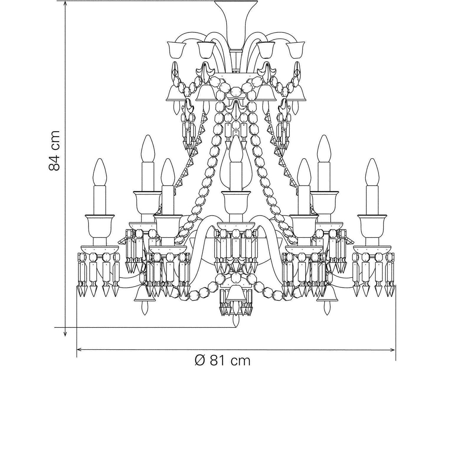 Baccarat Zénith Black Chandelier