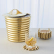 Global Views Starburst Crown Coasters-Brass