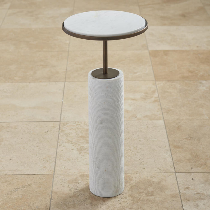 Global Views Cored Marble Table Bronze