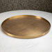 Global Views Plaid Etched Tray-Antique Brass