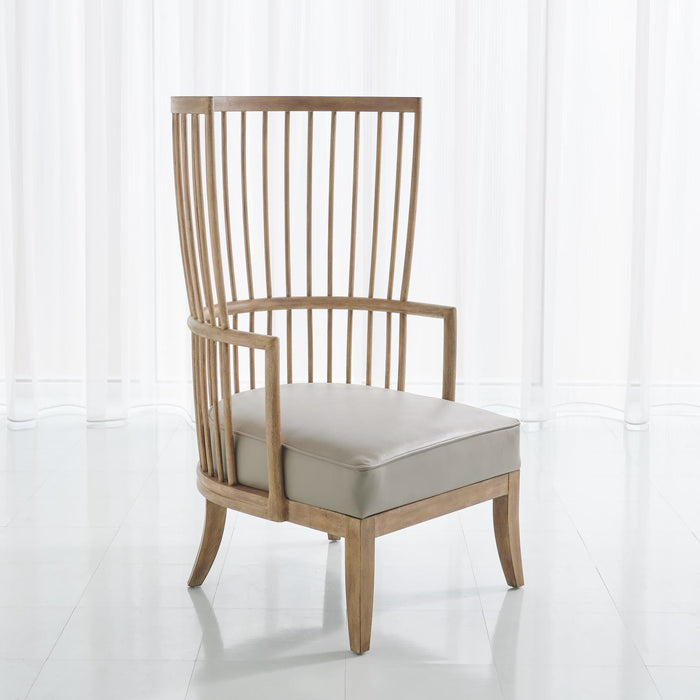 Global Views Spindle Wing Chair