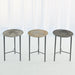 Global Views Circle Etched Accent Table