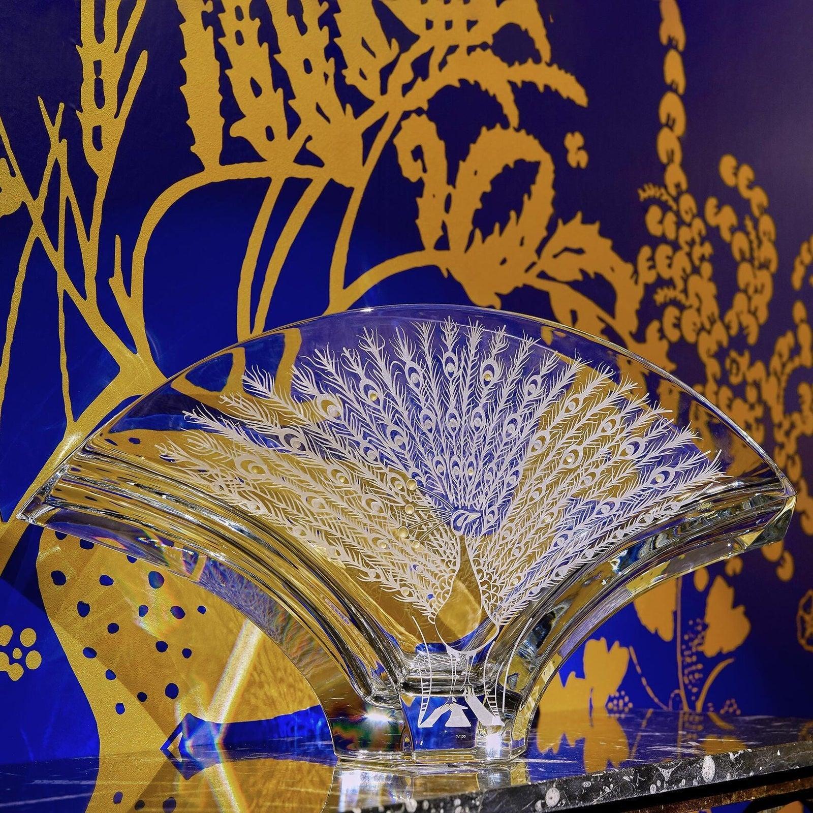 Baccarat Ginkgo Peacock Vase