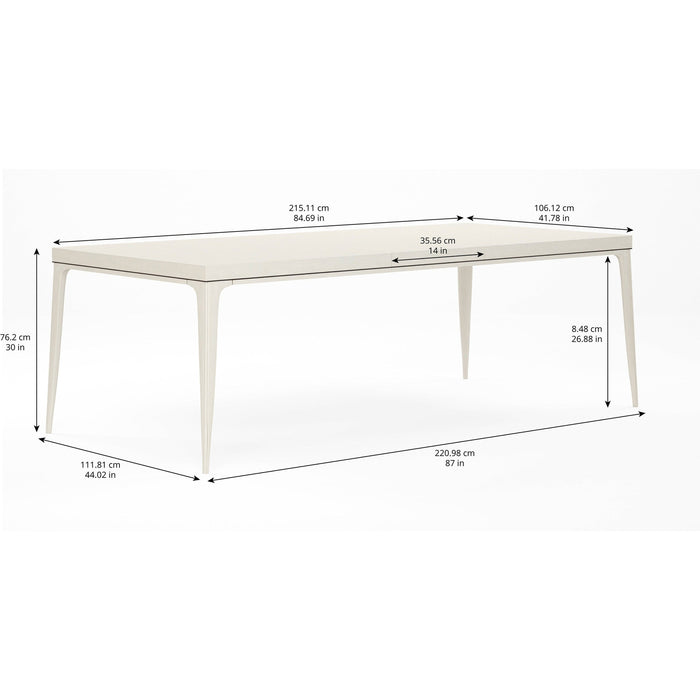 ART Furniture Blanc Rectangular Extendable Dining Table
