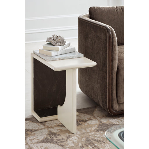ART Furniture Blanc Chairside Table Marble Top