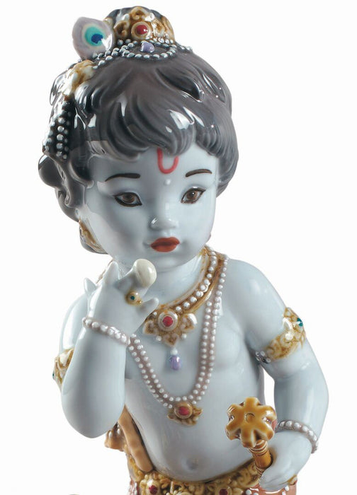 Lladro Krishna Butterthief Figurine