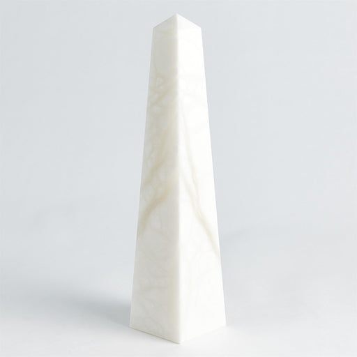 Global Views Alabaster Obelisque White