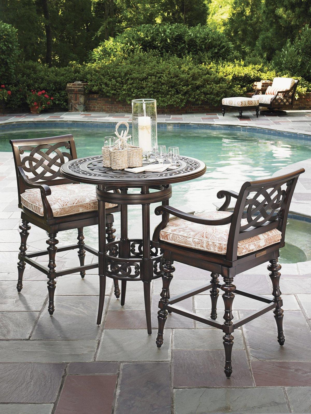 Tommy Bahama Outdoor Royal Kahala Black Sands Swivel Bar Stool