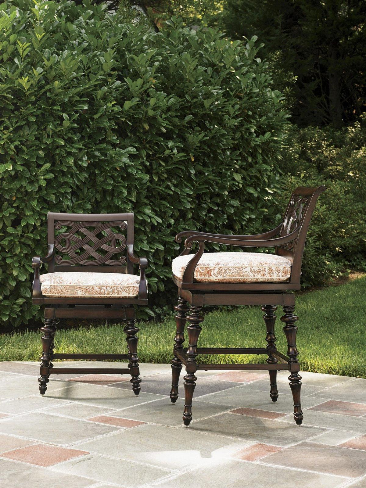 Tommy Bahama Outdoor Royal Kahala Black Sands Swivel Bar Stool