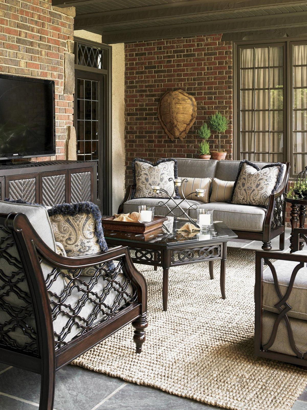 Tommy Bahama Outdoor Royal Kahala Black Sands Love Seat