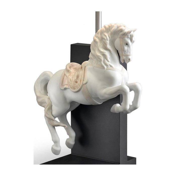 Lladro Horse on Courbette Table Lamp US