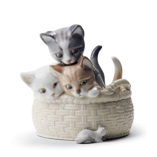Lladro Curious Kittens Figurine