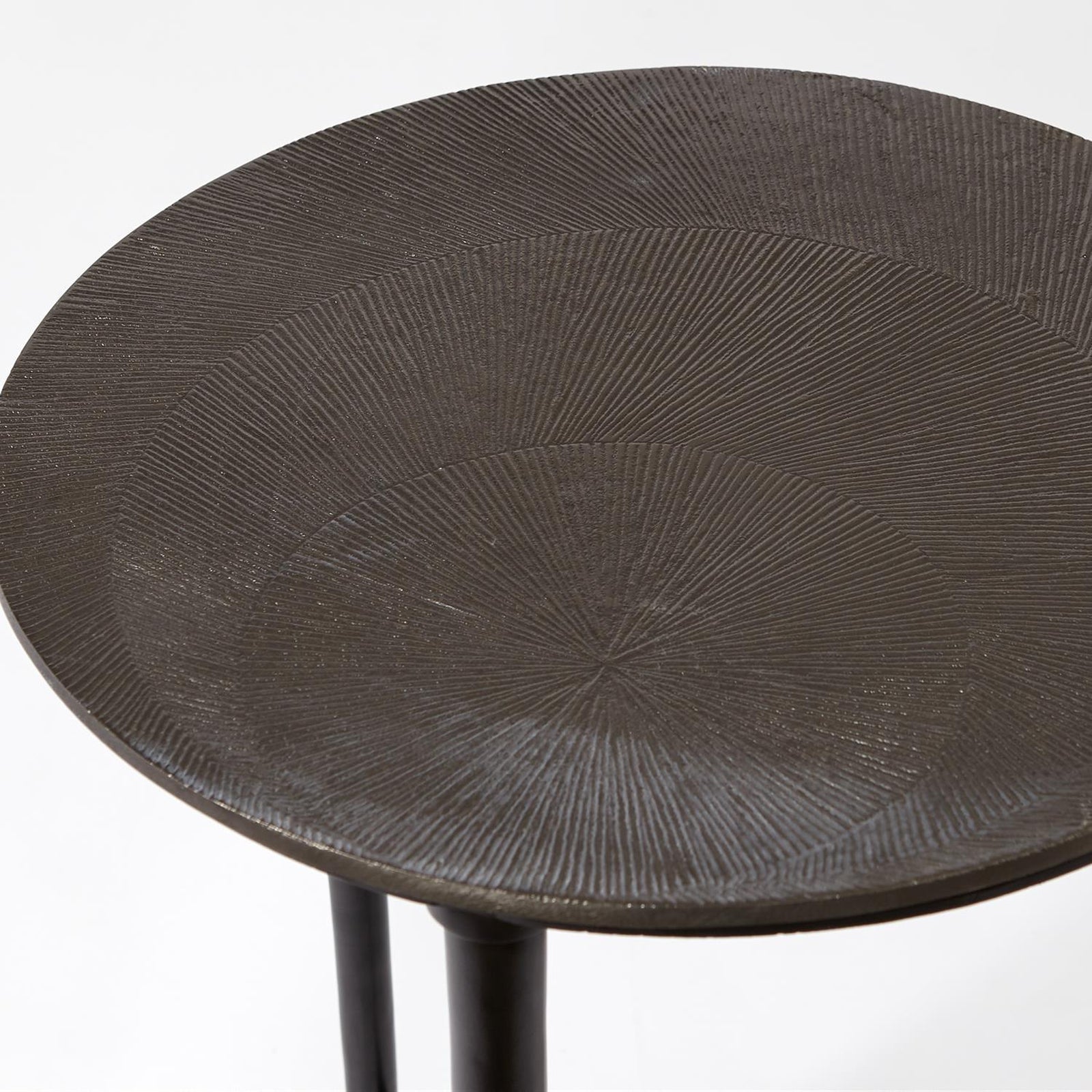 Global Views Circle Etched Accent Table