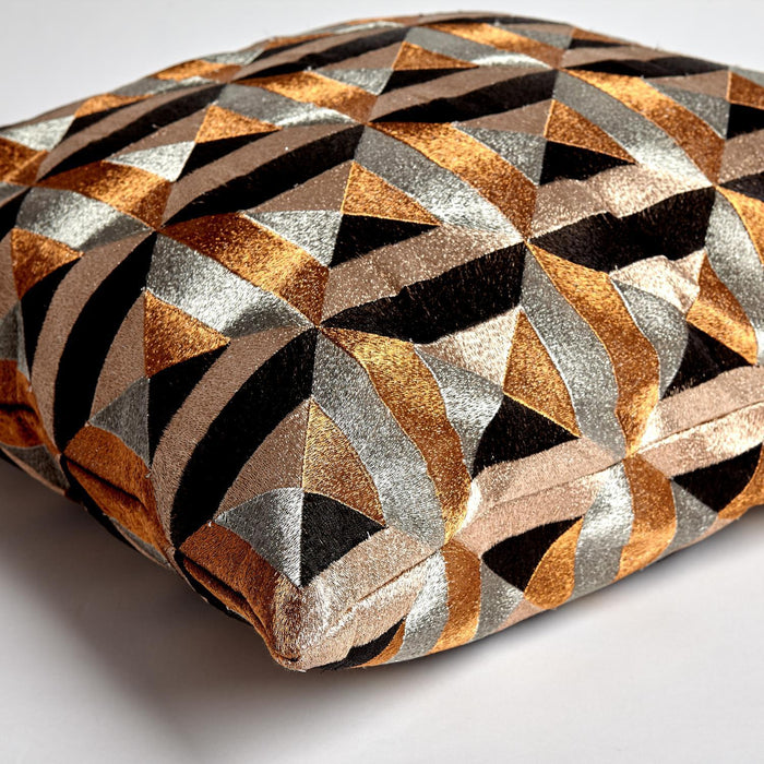 Global Views Triangle Marquetry Pillow