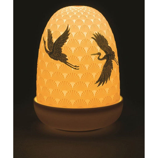 Lladro Cranes Dome Table Lamp
