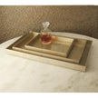 Global Views Champagne Silver Leaf Rectangle Tray