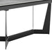 Euro Style Mateo 95" Extension Dining Table in Venice Gray Ceramic Glass Top