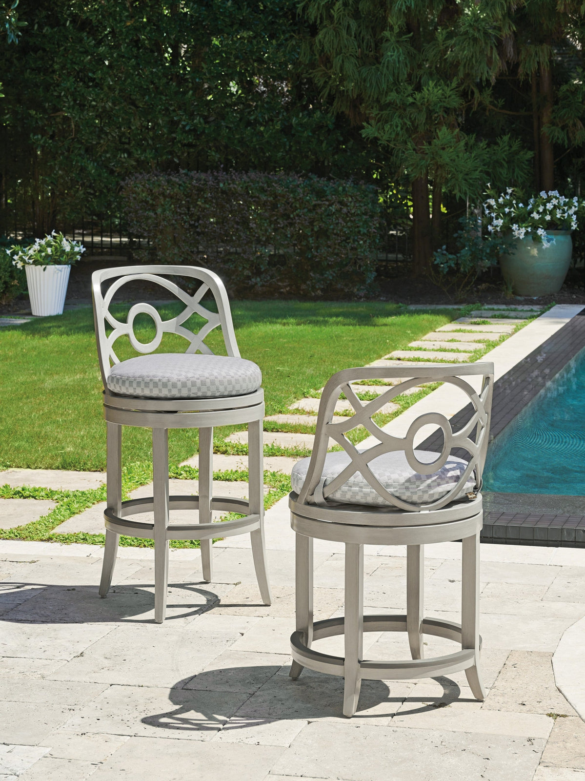 Tommy Bahama Outdoor Silver Sands Swivel Counter Stool