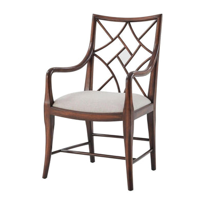 Theodore Alexander A Delicate Trellis Armchair - Set of 2