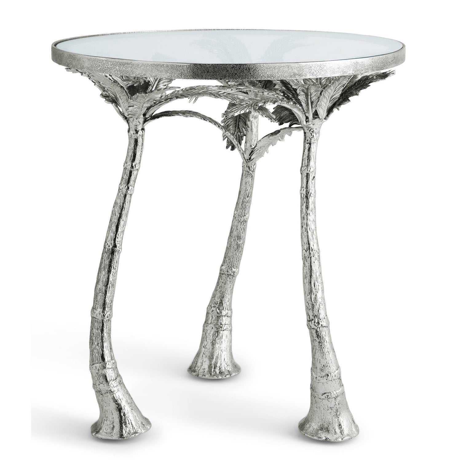 Michael Aram Palm Accent Table Nickel