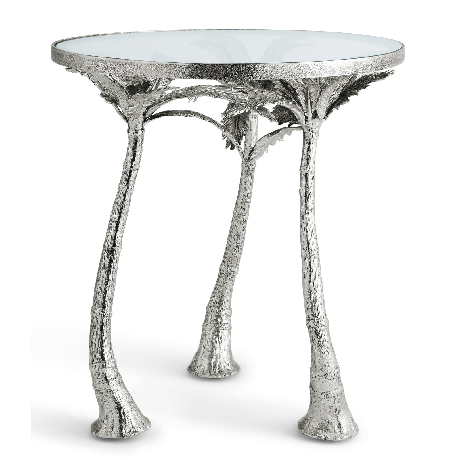 Michael Aram Palm Accent Table Nickel