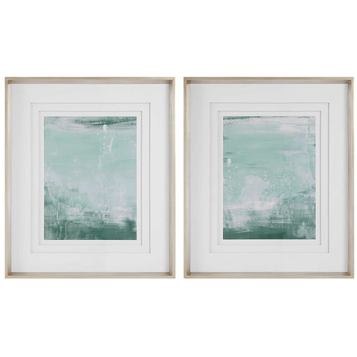 Uttermost Coastal Patina Modern Framed Prints - Set of 2