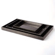 Global Views Gunmetal Silver Leaf Rectangle Tray