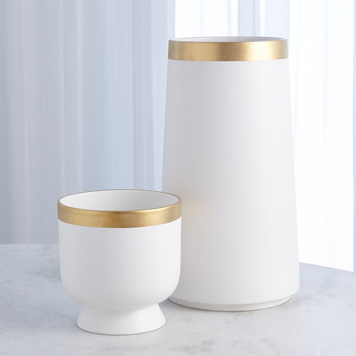 Global Views Modern Gold Banded Vase
