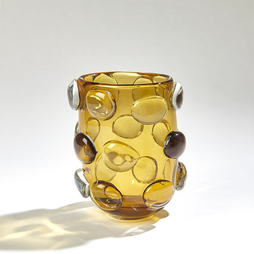 Global Views Rondelle Vase-Amber