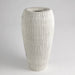 Global Views Baleen Vase-Ivory w/Brown Edges