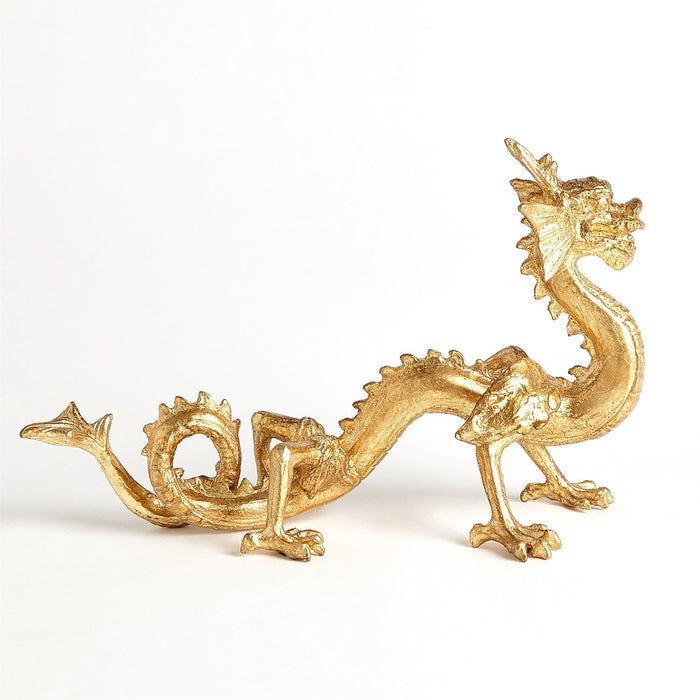 Global Views Standing Dragon-Gold Leaf