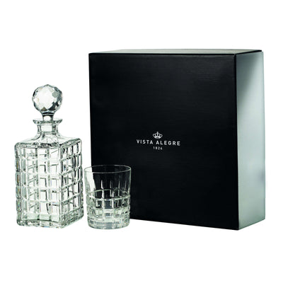 Vista Alegre Helsinky Case with Whisky Decanter and 4 Old Fashion By Gerald Gulotta