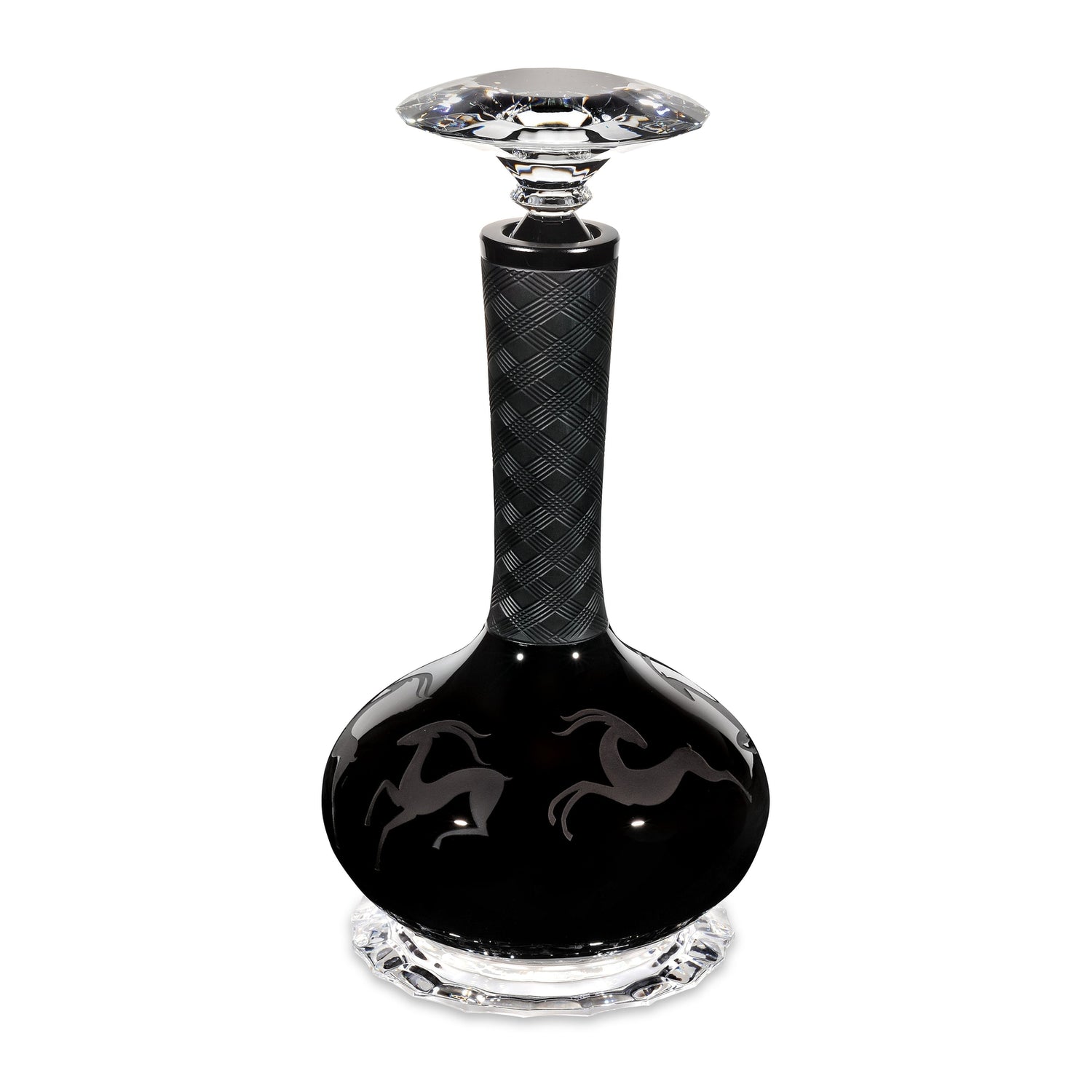 Vista Alegre Gazelle Case with Engraved Decanter
