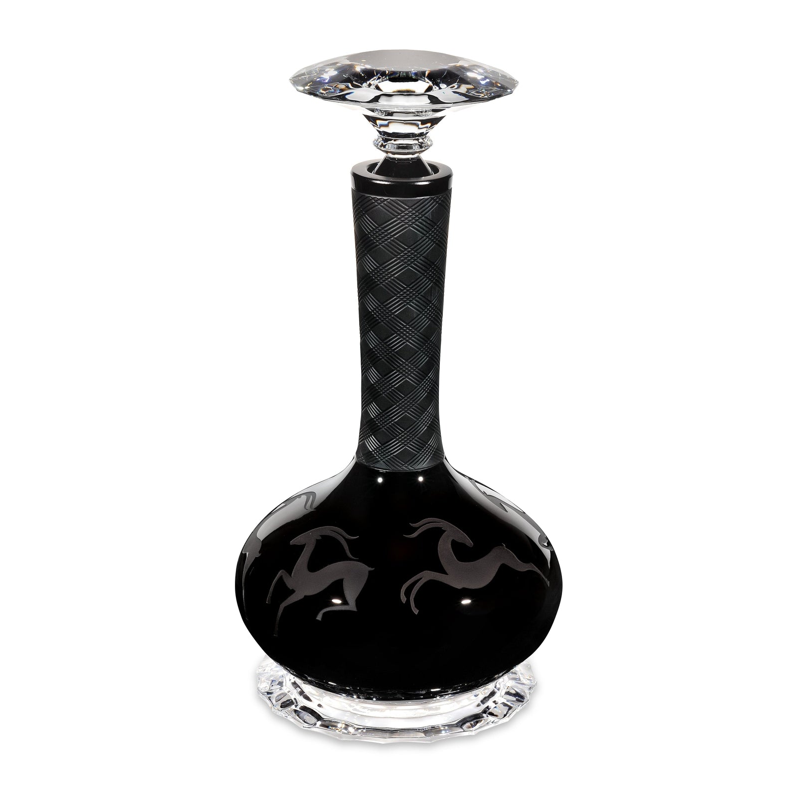 Vista Alegre Gazelle Case with Engraved Decanter
