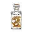 Vista Alegre Golden Whisky Decanter with Gold Dragon