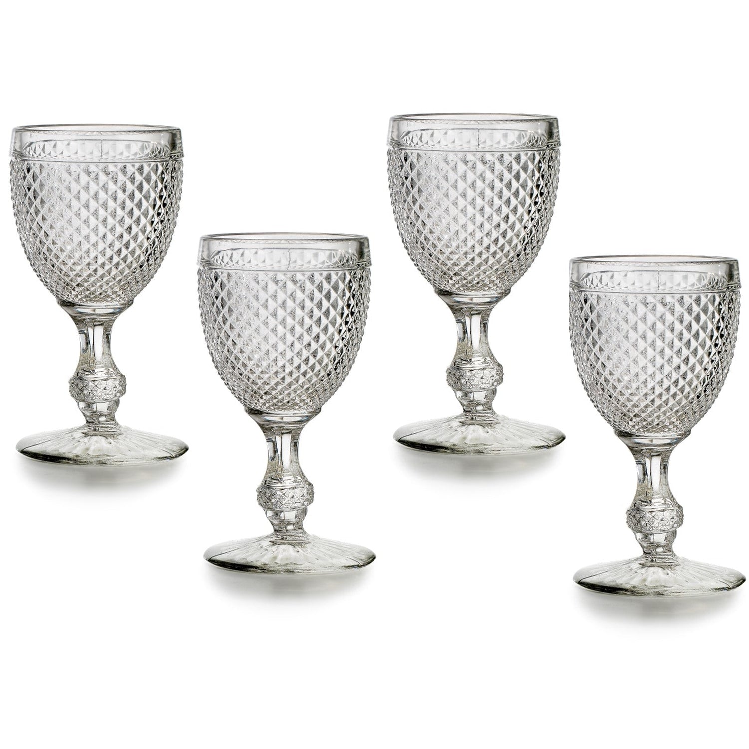 Vista Alegre Bicos Clear Water Goblets - Set of 4