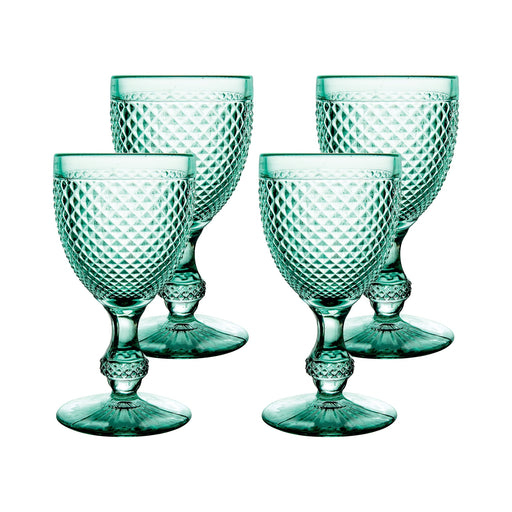 Vista Alegre Bicos Green Water Goblets Mint Green - Set of 4