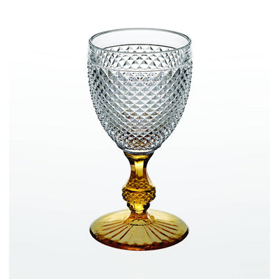 Vista Alegre Bicos Bicolor Goblet with Ambar Stem