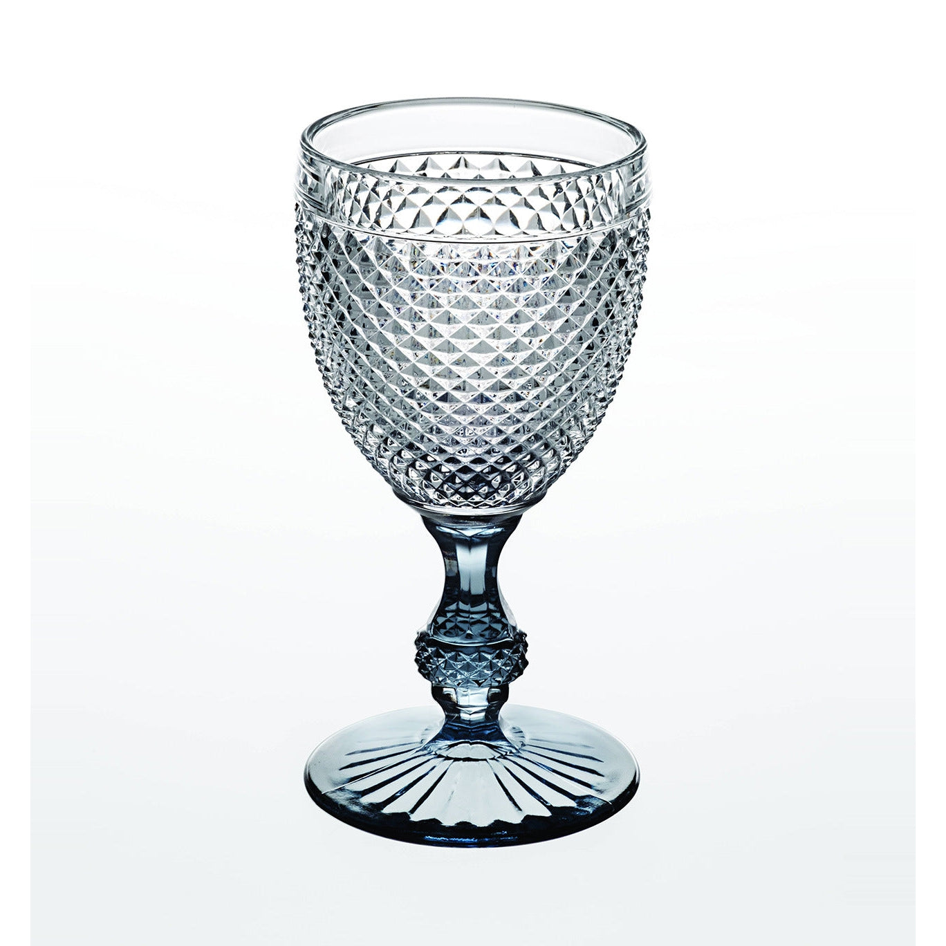 Vista Alegre Bicos Bicolor Goblet with Grey Stem