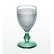 Vista Alegre Bicos Bicolor Goblet with Green Stem