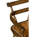 Jonathan Charles Buckingham Oak Arm Barstool with Studded Leather Seat