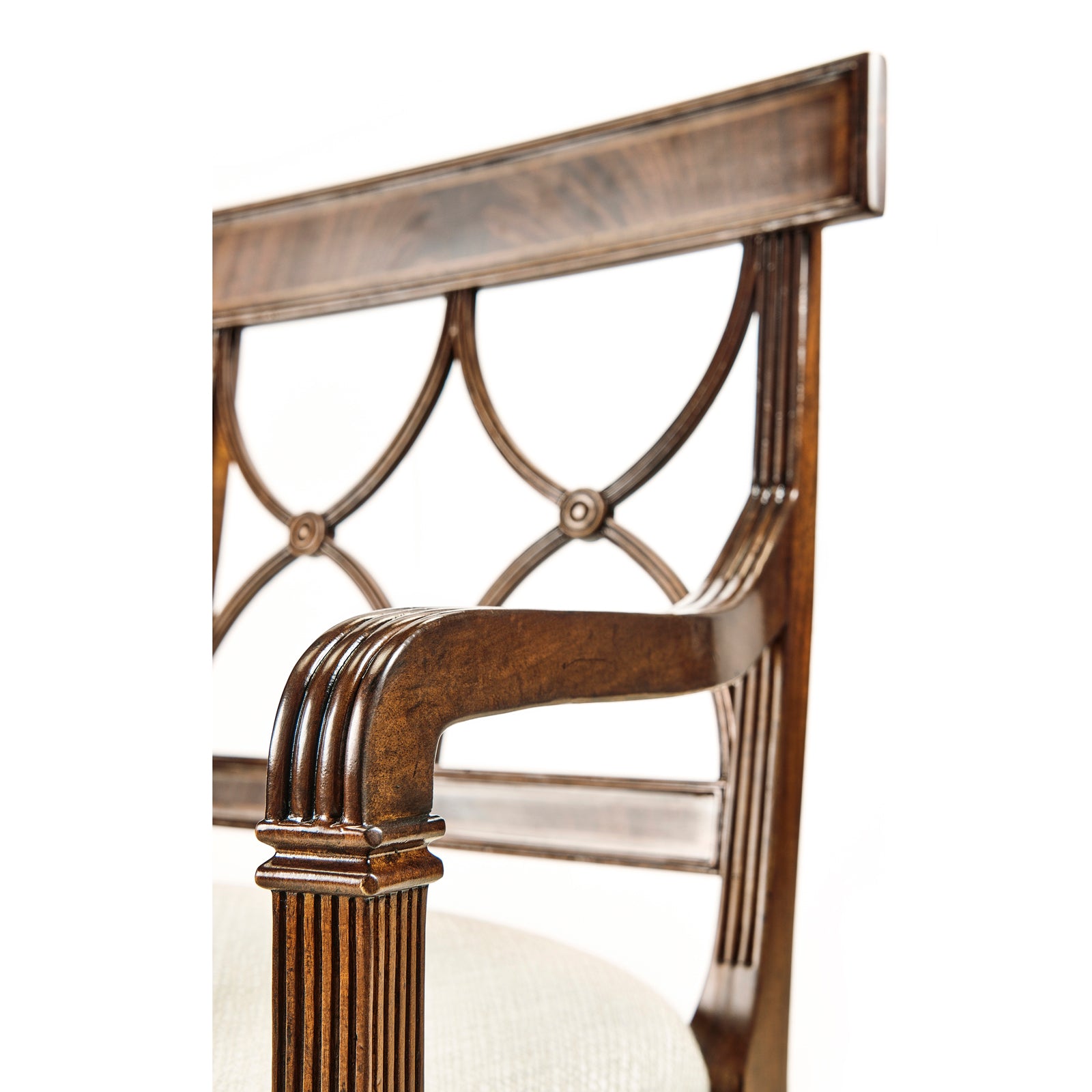 Jonathan Charles Buckingham Curved Back Arm Chair