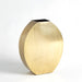 Global Views Squared Oval Vase-Antique Brass